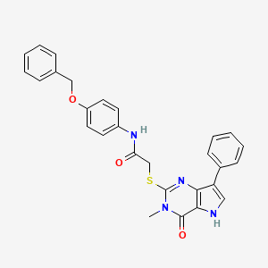 N-[4-(benzyloxy)phenyl]-2-[(3-methyl-4-oxo-7-phenyl-4,5-dihydro-3H-pyrrolo[3,2-d]pyrimidin-2-yl)sulfanyl]acetamide