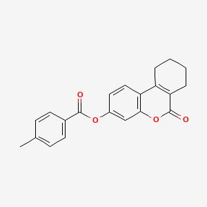 molecular formula C21H18O4 B2463431 6-氧代-7,8,9,10-四氢-6H-苯并[c]色满-3-基 4-甲基苯甲酸酯 CAS No. 328022-51-1