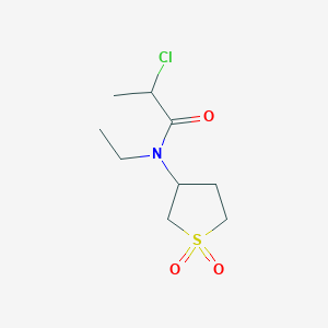 molecular formula C9H16ClNO3S B2463432 2-氯-N-(1,1-二氧化四氢噻吩-3-基)-N-乙基丙酰胺 CAS No. 879319-18-3