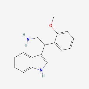 molecular formula C17H18N2O B2463439 2-(1H-吲哚-3-基)-2-(2-甲氧基苯基)乙胺 CAS No. 881043-70-5