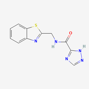molecular formula C11H9N5OS B2463440 N-(Benzo[d]thiazol-2-ylmethyl)-4H-1,2,4-triazole-3-carboxamide CAS No. 1517621-44-1