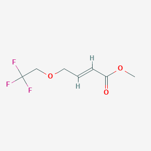 molecular formula C7H9F3O3 B2463450 Methyl 4-(2,2,2-trifluoroethoxy)but-2-enoate CAS No. 1864760-24-6