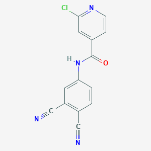molecular formula C14H7ClN4O B2463454 2-chloro-N-(3,4-dicyanophenyl)pyridine-4-carboxamide CAS No. 1384655-63-3