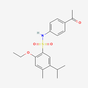 N-(4-acetylphenyl)-2-ethoxy-4-methyl-5-(propan-2-yl)benzene-1-sulfonamide