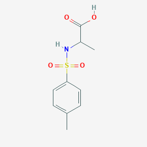 molecular formula C10H13NO4S B2463468 2-[[(4-Methylphenyl)sulfonyl]amino]propanoic acid CAS No. 1660-95-3; 21957-58-4; 4816-81-3
