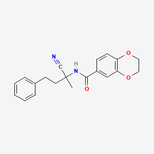 N-(1-cyano-1-methyl-3-phenylpropyl)-2,3-dihydro-1,4-benzodioxine-6-carboxamide
