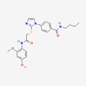 N-butyl-4-(2-((2-((2,4-dimethoxyphenyl)amino)-2-oxoethyl)thio)-1H-imidazol-1-yl)benzamide