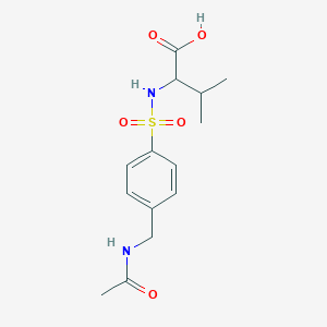 molecular formula C14H20N2O5S B2463479 2-[4-(Acetamidomethyl)benzenesulfonamido]-3-methylbutanoic acid CAS No. 1008187-54-9