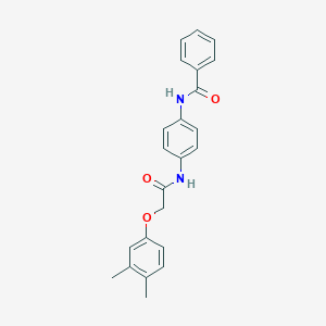 molecular formula C23H22N2O3 B246348 N-{4-[2-(3,4-Dimethyl-phenoxy)-acetylamino]-phenyl}-benzamide 