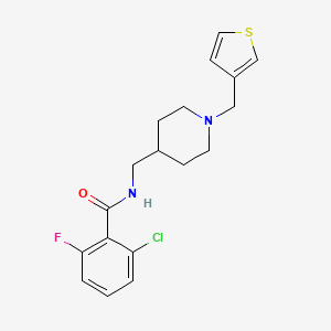 2-chloro-6-fluoro-N-((1-(thiophen-3-ylmethyl)piperidin-4-yl)methyl)benzamide