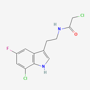 2-Chloro-N-[2-(7-chloro-5-fluoro-1H-indol-3-yl)ethyl]acetamide