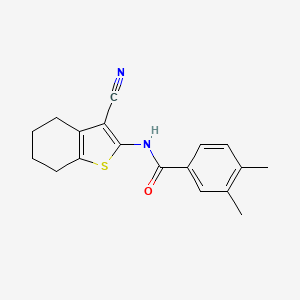 N-(3-cyano-4,5,6,7-tetrahydro-1-benzothiophen-2-yl)-3,4-dimethylbenzamide