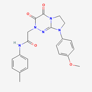 2-(8-(4-methoxyphenyl)-3,4-dioxo-3,4,7,8-tetrahydroimidazo[2,1-c][1,2,4]triazin-2(6H)-yl)-N-(p-tolyl)acetamide