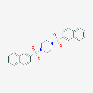 molecular formula C24H22N2O4S2 B246349 1,4-Bis(2-naphthylsulfonyl)piperazine 