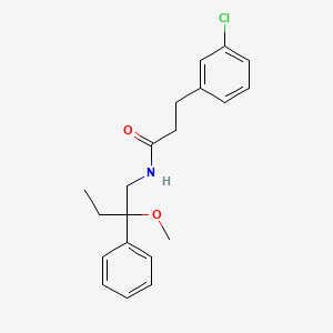 3-(3-chlorophenyl)-N-(2-methoxy-2-phenylbutyl)propanamide