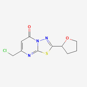 molecular formula C10H10ClN3O2S B2463496 7-(chloromethyl)-2-(tetrahydrofuran-2-yl)-5H-[1,3,4]thiadiazolo[3,2-a]pyrimidin-5-one CAS No. 1245569-88-3