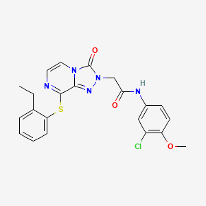 N-(3-chloro-4-methoxyphenyl)-2-(8-((2-ethylphenyl)thio)-3-oxo-[1,2,4]triazolo[4,3-a]pyrazin-2(3H)-yl)acetamide