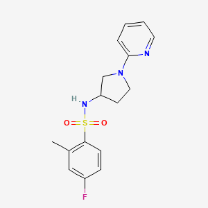 4-fluoro-2-methyl-N-(1-(pyridin-2-yl)pyrrolidin-3-yl)benzenesulfonamide