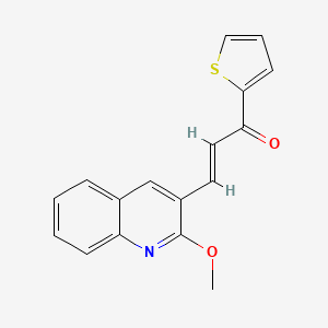 (E)-3-(2-methoxyquinolin-3-yl)-1-(thiophen-2-yl)prop-2-en-1-one