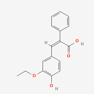 3-(3-Ethoxy-4-hydroxyphenyl)-2-phenylprop-2-enoic acid