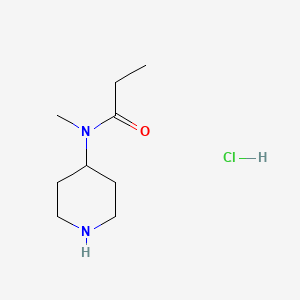molecular formula C9H19ClN2O B2463515 N-Methyl-N-(piperidin-4-yl)propionamidehydrochloride CAS No. 1286274-83-6