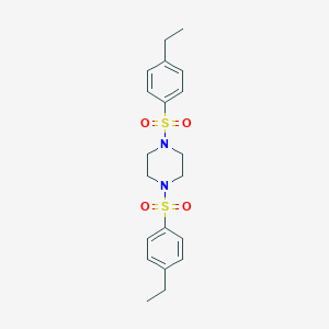 molecular formula C20H26N2O4S2 B246352 1,4-Bis[(4-ethylphenyl)sulfonyl]piperazine 