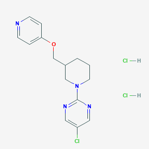 5-Chloro-2-[3-(pyridin-4-yloxymethyl)piperidin-1-yl]pyrimidine;dihydrochloride