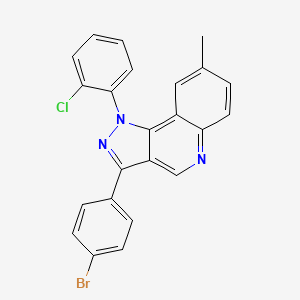 molecular formula C23H15BrClN3 B2463522 3-(4-bromophenyl)-1-(2-chlorophenyl)-8-methyl-1H-pyrazolo[4,3-c]quinoline CAS No. 901229-04-7