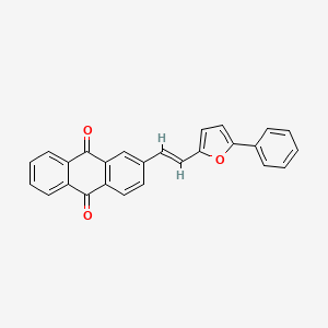 molecular formula C26H16O3 B2463523 (E)-2-(2-(5-phenylfuran-2-yl)vinyl)anthracene-9,10-dione CAS No. 403830-41-1