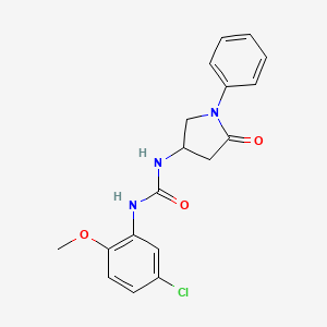 1-(5-Chloro-2-methoxyphenyl)-3-(5-oxo-1-phenylpyrrolidin-3-yl)urea