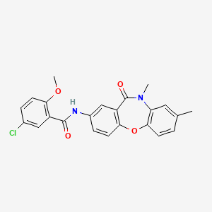 5-chloro-N-(8,10-dimethyl-11-oxo-10,11-dihydrodibenzo[b,f][1,4]oxazepin-2-yl)-2-methoxybenzamide