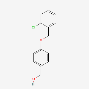 molecular formula C14H13ClO2 B2463526 {4-[(2-Chlorobenzyl)oxy]phenyl}methanol CAS No. 869951-11-1