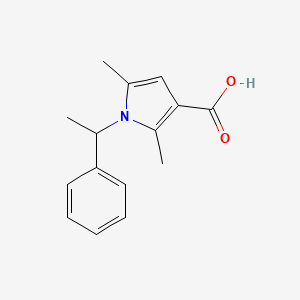 molecular formula C15H17NO2 B2463529 2,5-二甲基-1-(1-苯乙基)-1H-吡咯-3-羧酸 CAS No. 953884-67-8