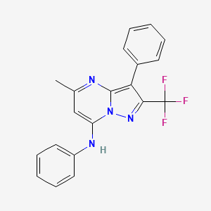 5-methyl-N,3-diphenyl-2-(trifluoromethyl)pyrazolo[1,5-a]pyrimidin-7-amine