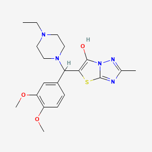 5-((3,4-Dimethoxyphenyl)(4-ethylpiperazin-1-yl)methyl)-2-methylthiazolo[3,2-b][1,2,4]triazol-6-ol