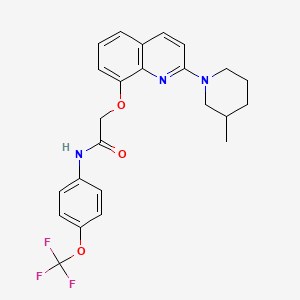 2-((2-(3-methylpiperidin-1-yl)quinolin-8-yl)oxy)-N-(4-(trifluoromethoxy)phenyl)acetamide