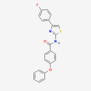 molecular formula C22H15FN2O2S B2463545 N-[4-(4-fluorophenyl)-1,3-thiazol-2-yl]-4-phenoxybenzamide CAS No. 314275-41-7