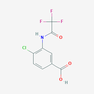 molecular formula C9H5ClF3NO3 B246355 4-Chloro-3-[(trifluoroacetyl)amino]benzoic acid 
