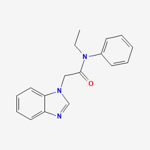 molecular formula C17H17N3O B2463560 1H-1,3-Benzimidazole-1-acetamide, N-ethyl-N-phenyl- CAS No. 853753-00-1