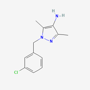 molecular formula C12H14ClN3 B2463564 1-(3-氯苄基)-3,5-二甲基-1H-吡唑-4-胺 CAS No. 925663-00-9