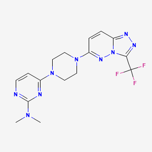 N,N-dimethyl-4-{4-[3-(trifluoromethyl)-[1,2,4]triazolo[4,3-b]pyridazin-6-yl]piperazin-1-yl}pyrimidin-2-amine