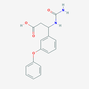 molecular formula C16H16N2O4 B2463569 3-(carbamoylamino)-3-(3-phenoxyphenyl)propanoic Acid CAS No. 565196-40-9
