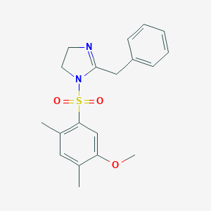 molecular formula C19H22N2O3S B246357 2-benzyl-1-[(5-methoxy-2,4-dimethylphenyl)sulfonyl]-4,5-dihydro-1H-imidazole 