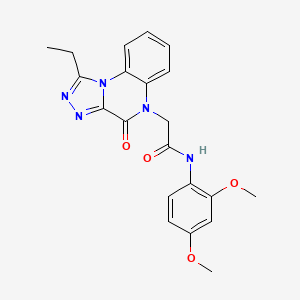 molecular formula C21H21N5O4 B2463571 N-(2,4-二甲氧基苯基)-2-(1-乙基-4-氧代-[1,2,4]三唑并[4,3-a]喹喔啉-5(4H)-基)乙酰胺 CAS No. 1357797-53-5