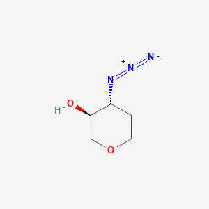 molecular formula C5H9N3O2 B2463580 trans-4-Azidotetrahydropyran-3-ol CAS No. 477585-32-3