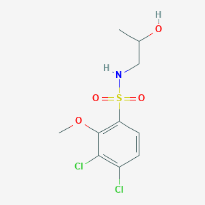 molecular formula C10H13Cl2NO4S B2463582 [(3,4-Dichloro-2-methoxyphenyl)sulfonyl](2-hydroxypropyl)amine CAS No. 950239-67-5
