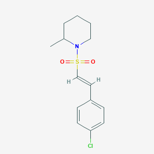 1-[(E)-2-(4-chlorophenyl)ethenyl]sulfonyl-2-methylpiperidine