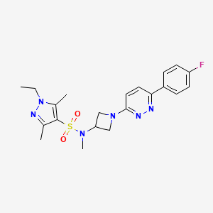 1-Ethyl-N-[1-[6-(4-fluorophenyl)pyridazin-3-yl]azetidin-3-yl]-N,3,5-trimethylpyrazole-4-sulfonamide