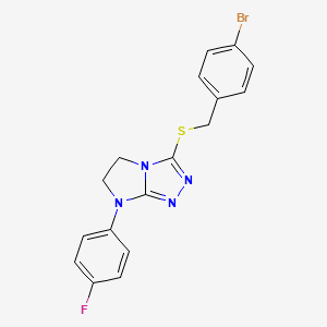 3-((4-bromobenzyl)thio)-7-(4-fluorophenyl)-6,7-dihydro-5H-imidazo[2,1-c][1,2,4]triazole