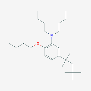 molecular formula C26H47NO B024636 Benzenamine, 2-butoxy-N,N-dibutyl-5-(1,1,3,3-tetramethylbutyl)- CAS No. 108780-97-8